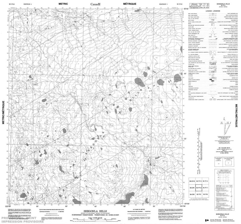 095P12 - SHEGONLA HILLS - Topographic Map