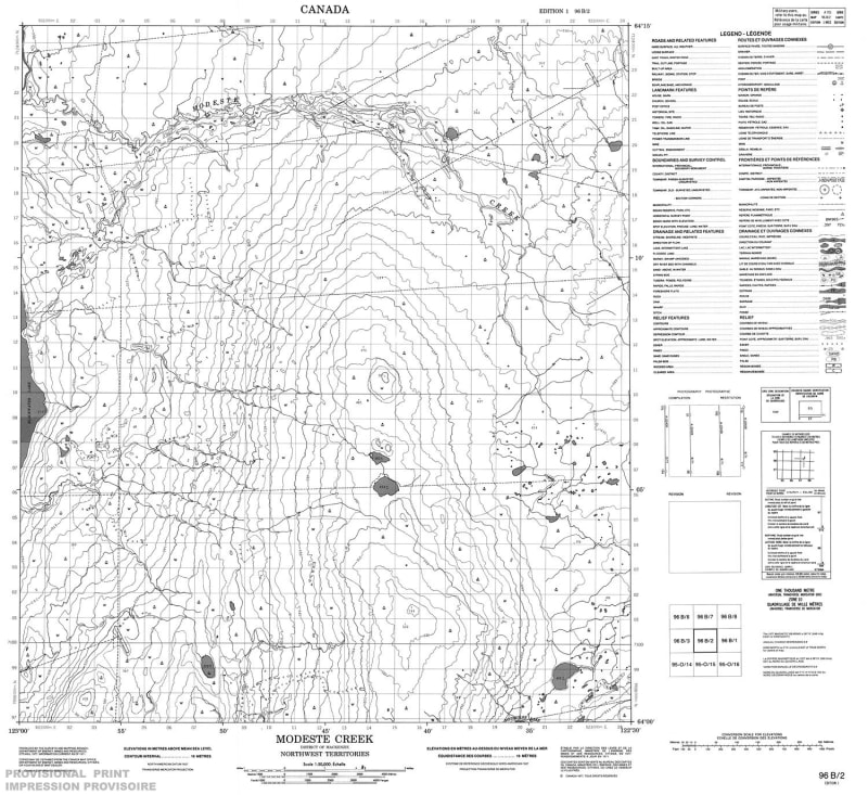 096B02 - MODESTE CREEK - Topographic Map