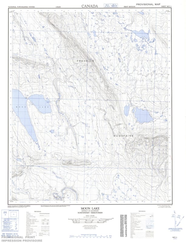 096E11 - MOON LAKE - Topographic Map