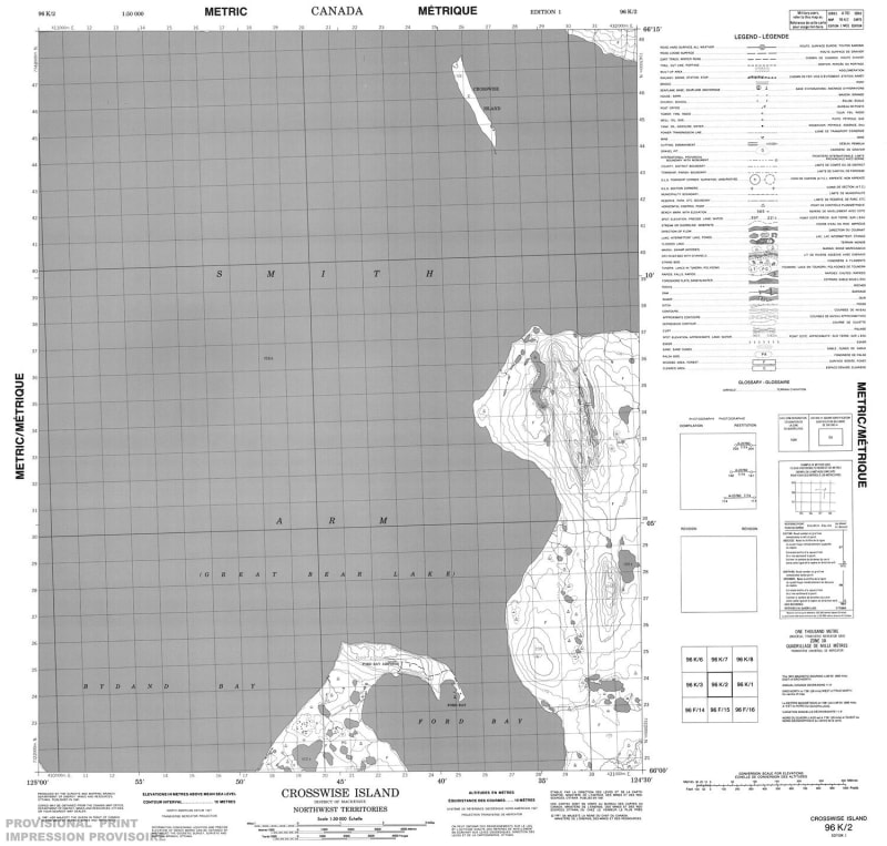 096K02 - CROSSWISE ISLAND - Topographic Map