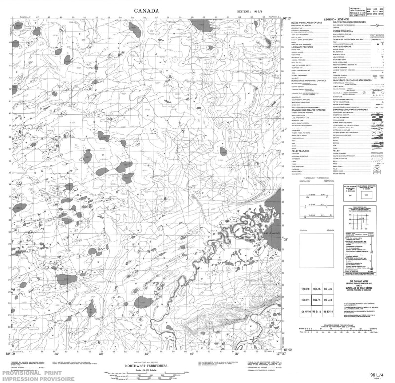 096L04 - TSINTU LAKE - Topographic Map