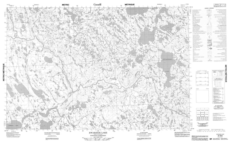097B02 - EWARIEGE LAKE - Topographic Map