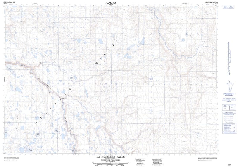097D03 - LA RONCIERE FALLS - Topographic Map