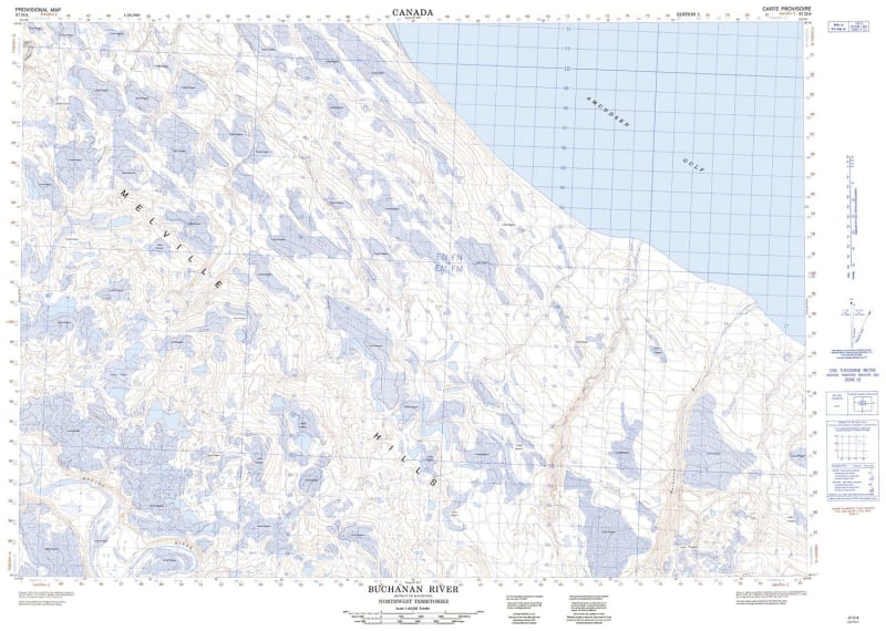 097D08 - BUCHANAN RIVER - Topographic Map