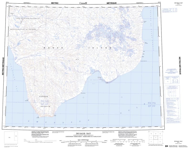 097H - DE SALIS BAY - Topographic Map