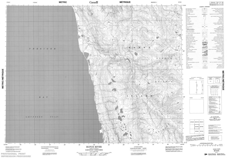 097H05 - RUFUS RIVER - Topographic Map
