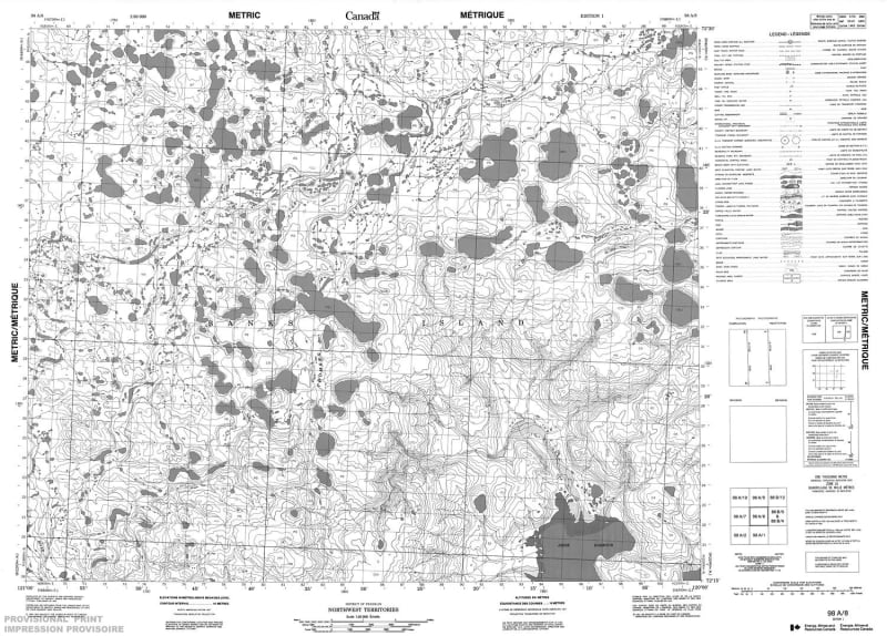 098A08 - NO TITLE - Topographic Map