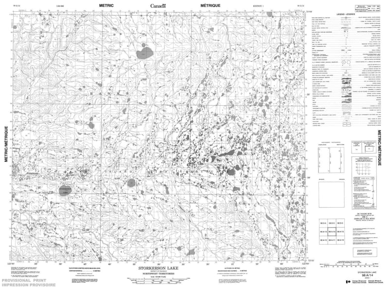 098A14 - STORKERSON LAKE - Topographic Map