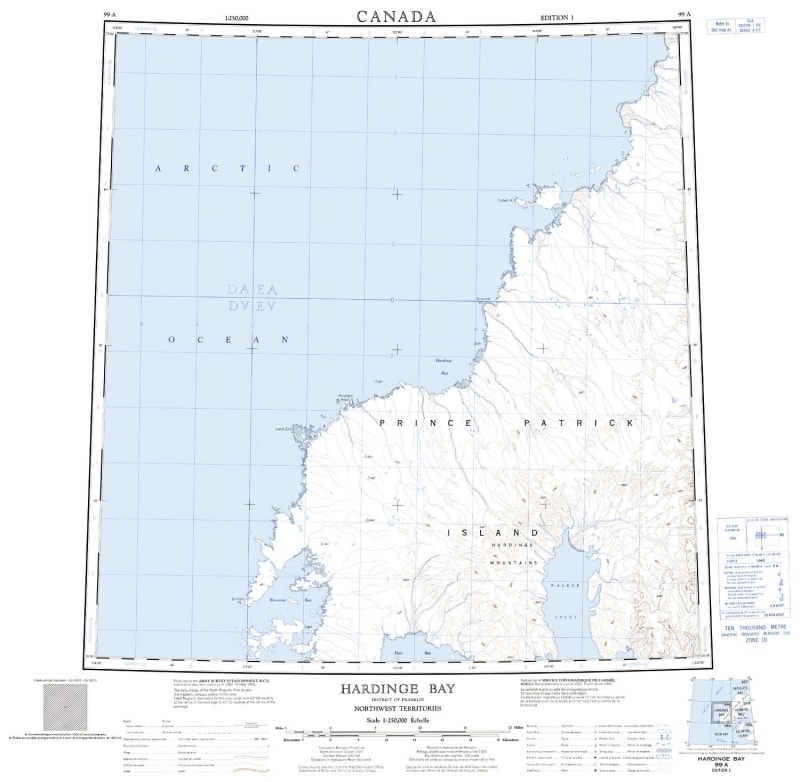 099A - HARDINGE BAY - Topographic Map