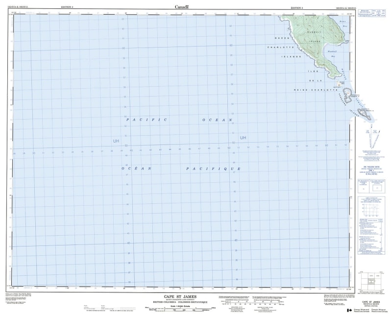 102O14 - CAPE ST. JAMES - Topographic Map