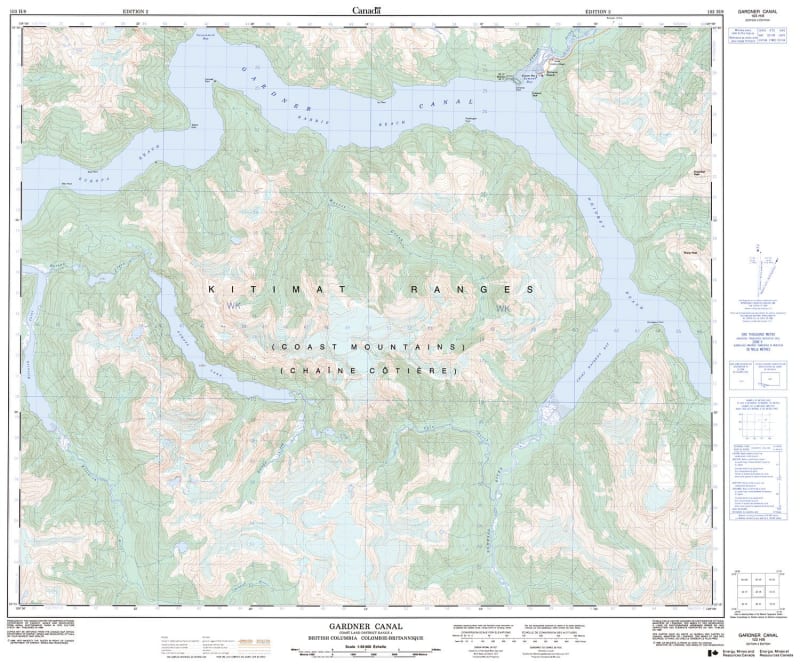 103H08 - GARDNER CANAL - Topographic Map