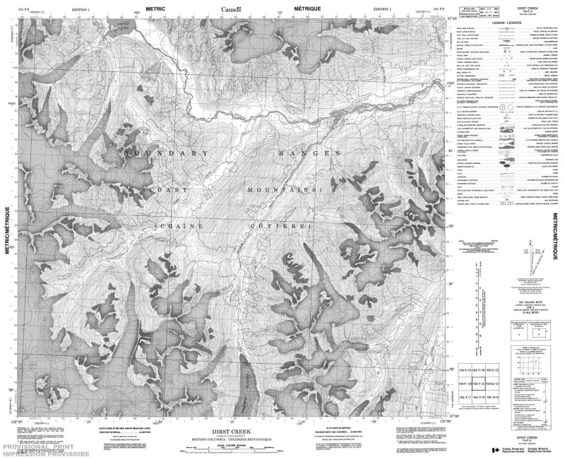 104F09 - DIRST CREEK - Topographic Map