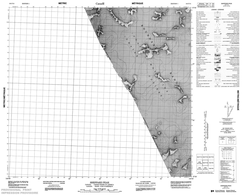 104F10 - SHEPPARD PEAK - Topographic Map