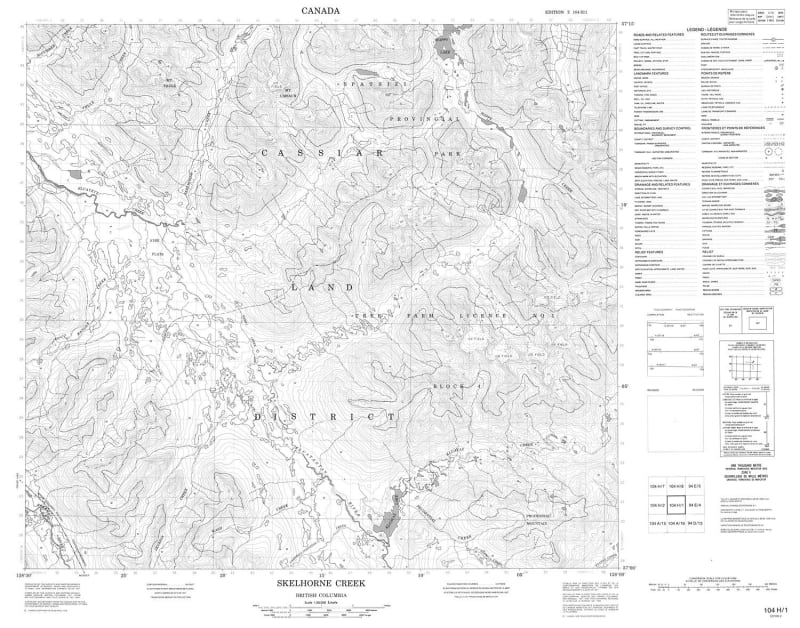 104H01 - SKELHORNE CREEK - Topographic Map
