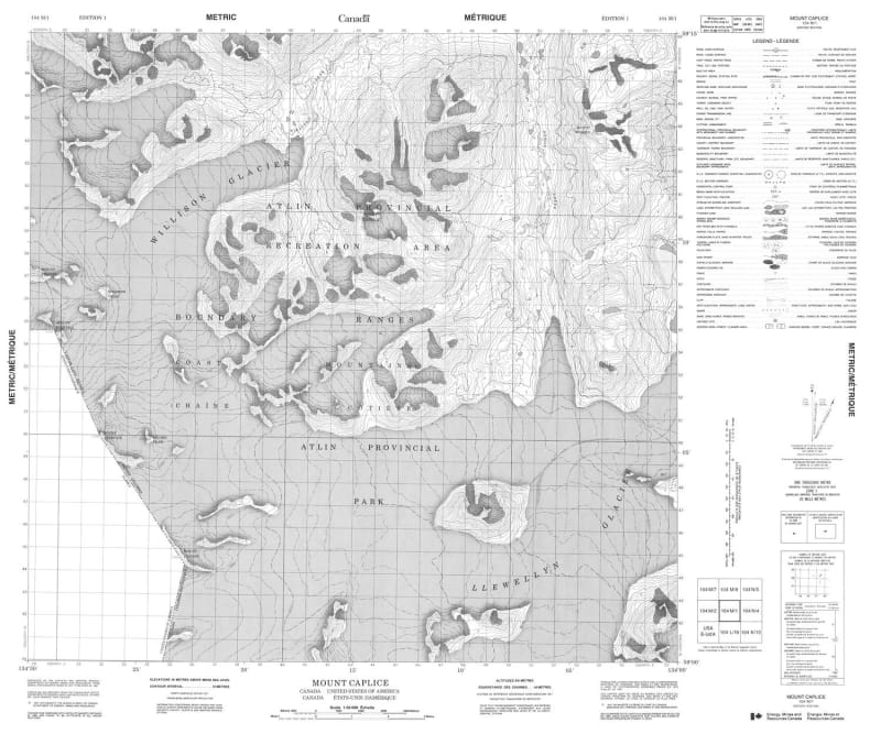 104M01 - MOUNT CAPLICE - Topographic Map