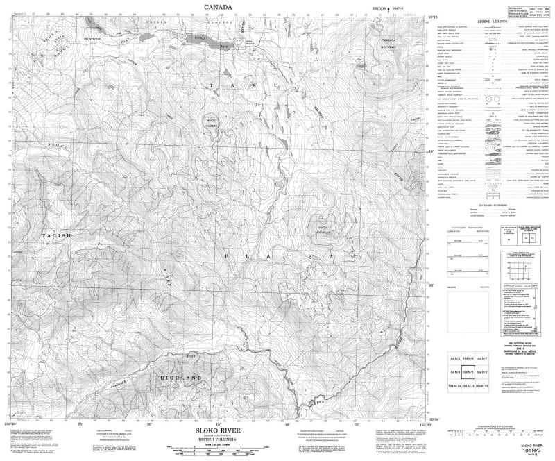 104N03 - SLOKO RIVER - Topographic Map