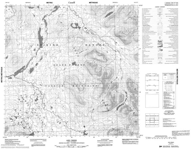 104O07 - ASH CREEK - Topographic Map