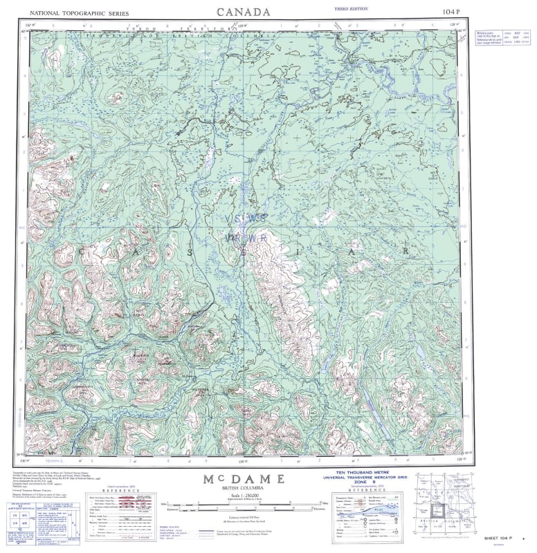 104P - MCDAME - Topographic Map