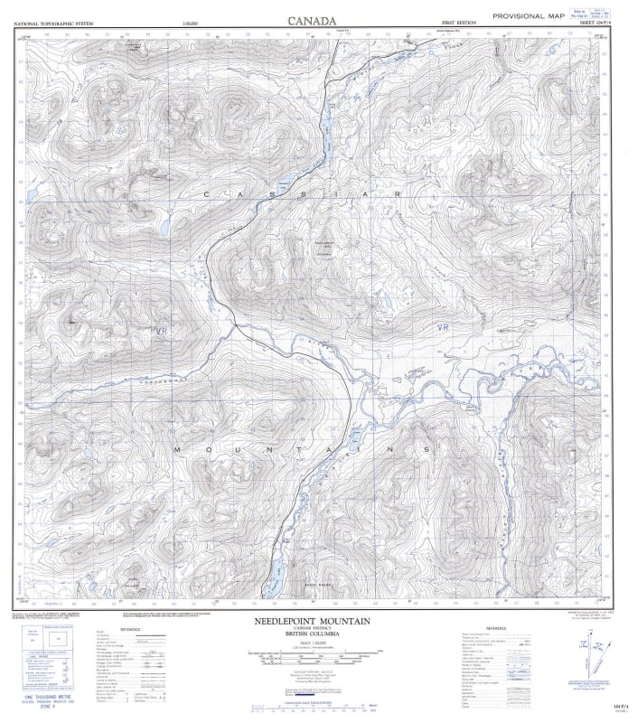104P04 - NEEDLEPOINT MOUNTAIN - Topographic Map