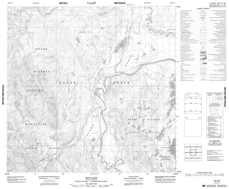 104P11 - DOT LAKE - Topographic Map