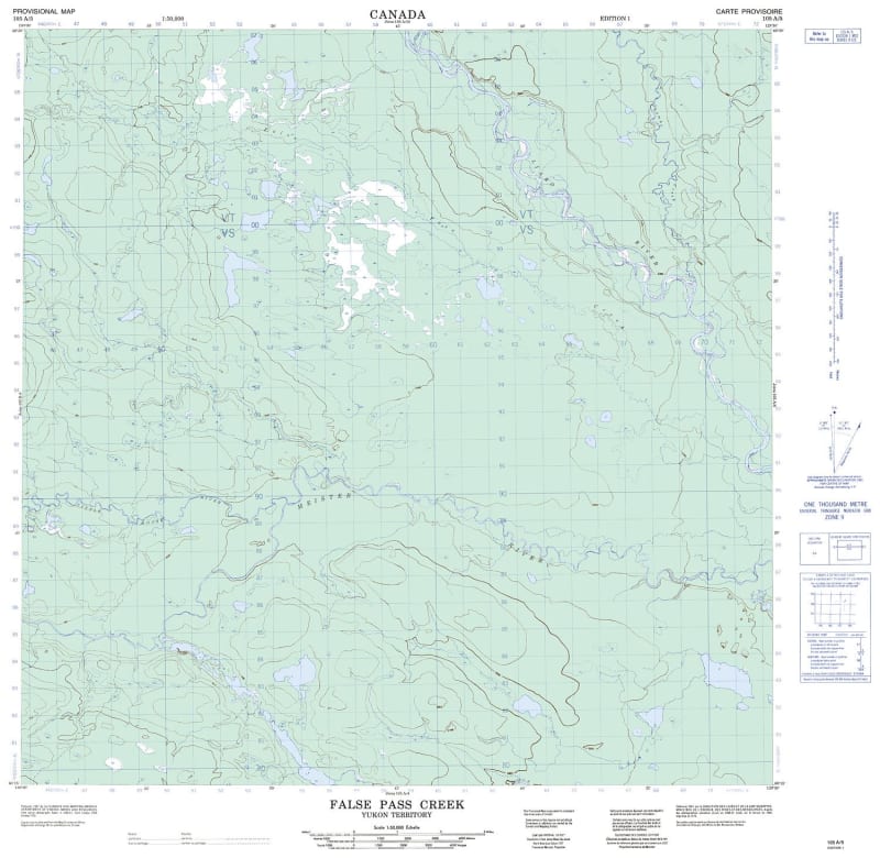 105A05 - FALSE PASS CREEK - Topographic Map