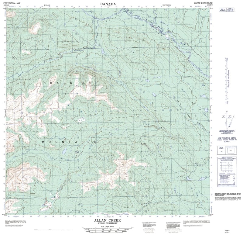 105B09 - ALLAN CREEK - Topographic Map