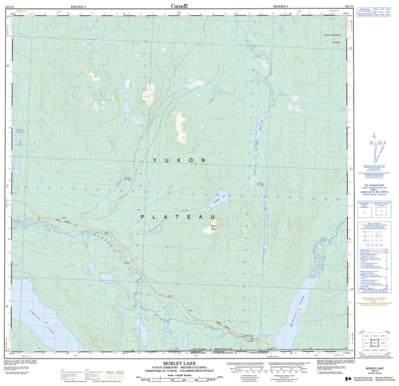 105C01 - MORLEY LAKE - Topographic Map