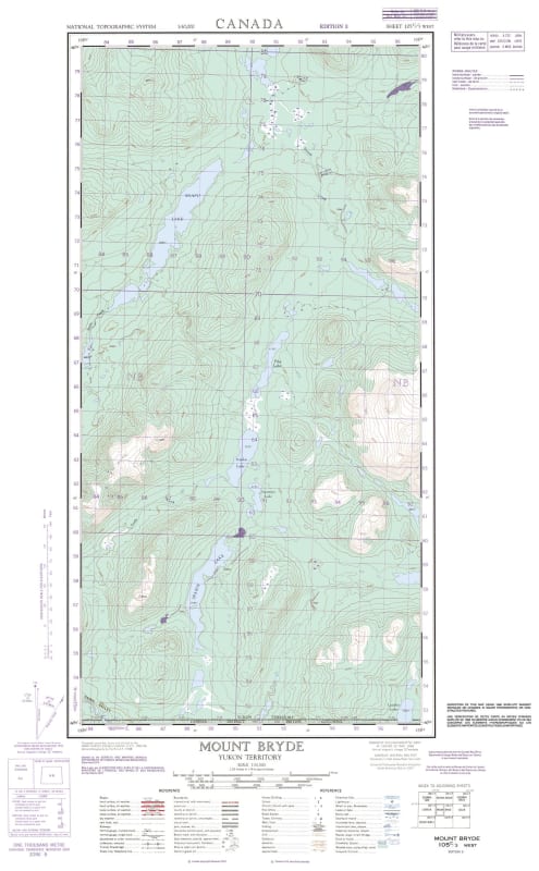 105C03W - MOUNT BRYDE - Topographic Map
