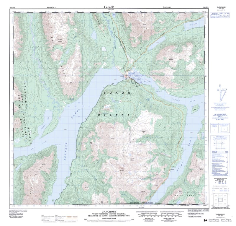 105D02 - CARCROSS - Topographic Map