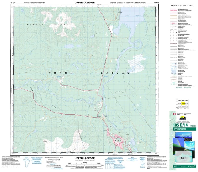 105D14 - UPPER LABERGE - Topographic Map