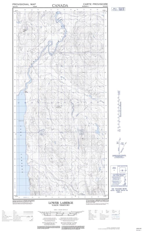 105E06E - LOWER LABERGE - Topographic Map