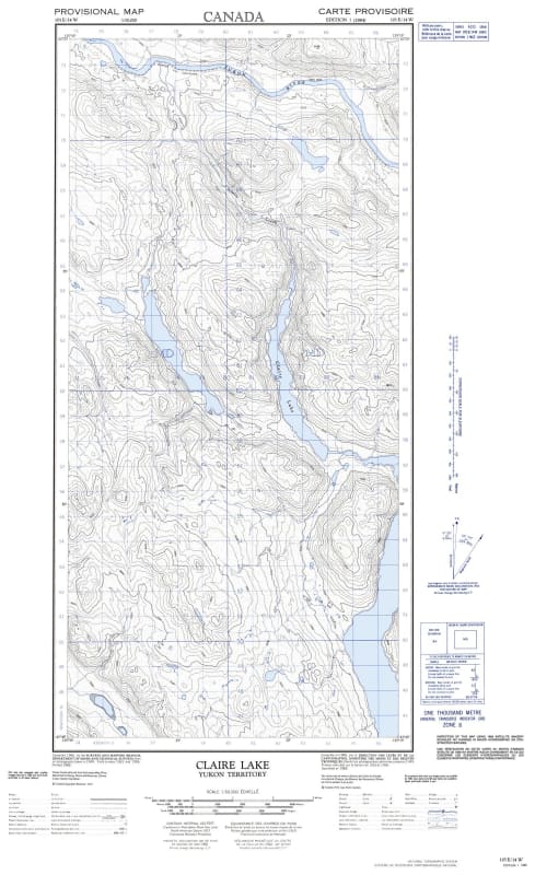 105E14W - CLAIRE LAKE - Topographic Map