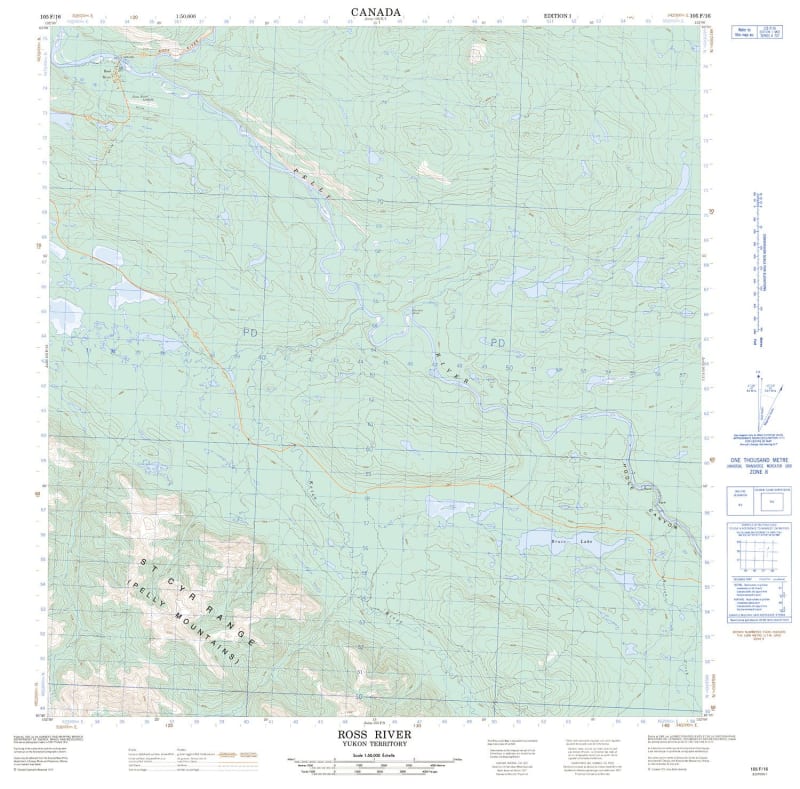 105F16 - ROSS RIVER - Topographic Map