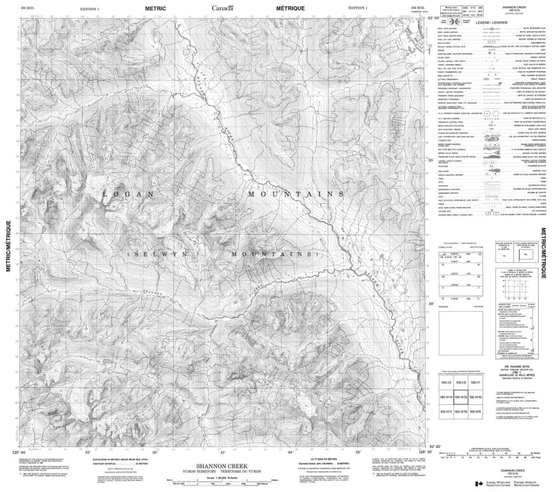 105H15 - SHANNON CREEK - Topographic Map