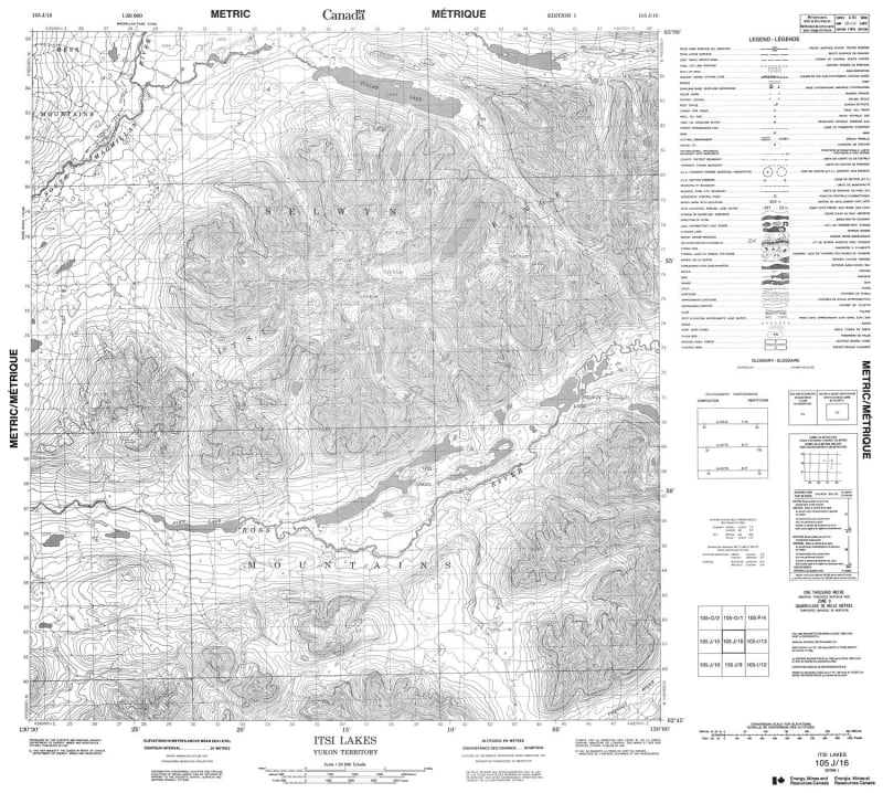 105J16 - ITSI LAKES - Topographic Map