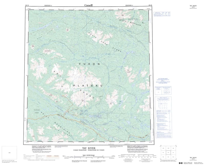 105K - TAY RIVER - Topographic Map