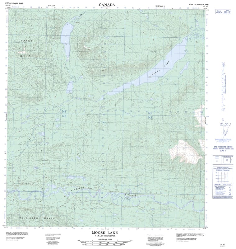 105M01 - MOOSE LAKE - Topographic Map