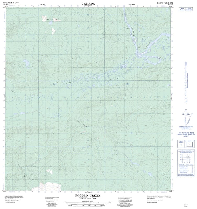 105M06 - HORSESHOE SLOUGH - Topographic Map