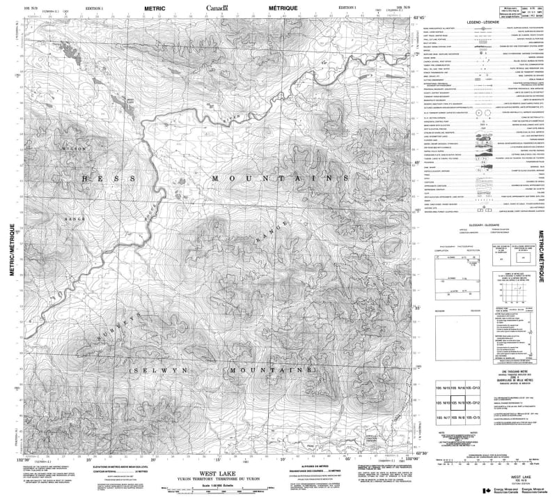 105N09 - WEST LAKE - Topographic Map