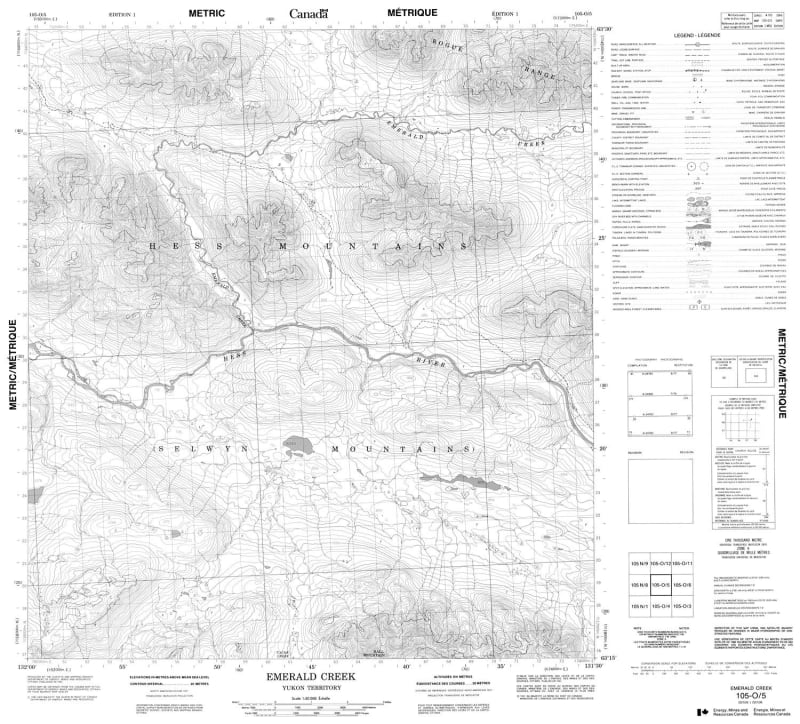 105O05 - EMERALD CREEK - Topographic Map