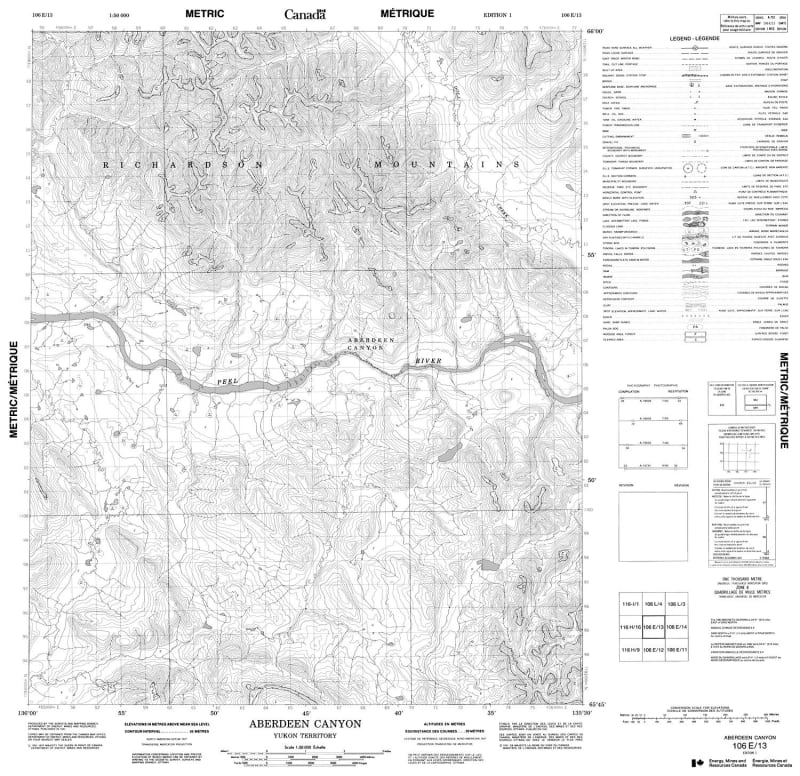 106E13 - ABERDEEN CANYON - Topographic Map