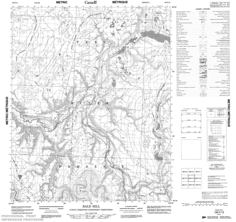 106F15 - BALD HILL - Topographic Map