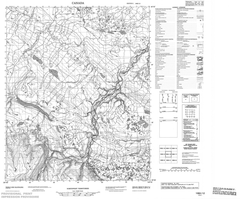 106H12 - NO TITLE - Topographic Map