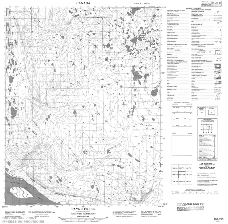 106I13 - PAYNE CREEK - Topographic Map