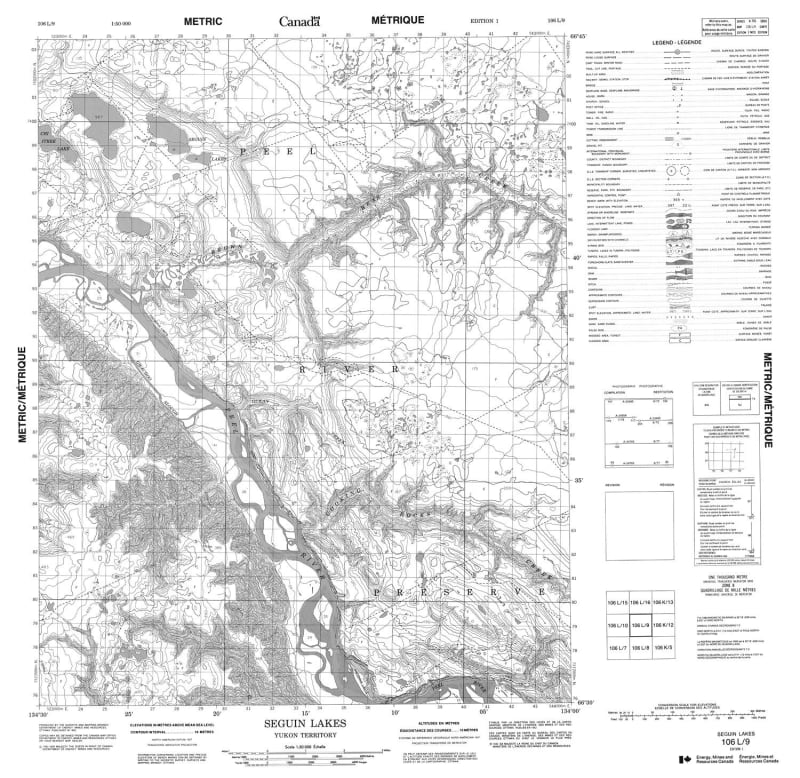 106L09 - SEGUIN LAKES - Topographic Map