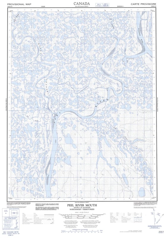 106M10 - PEEL RIVER - Topographic Map