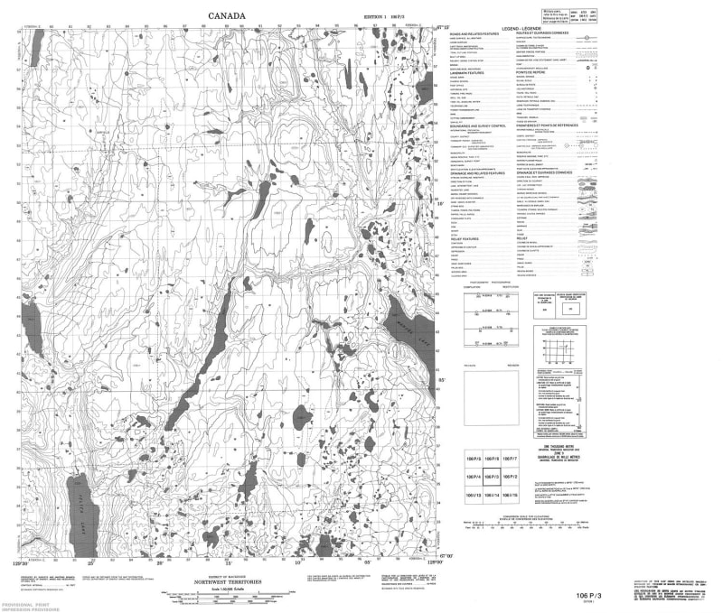 106P03 - ONHDA LAKE - Topographic Map