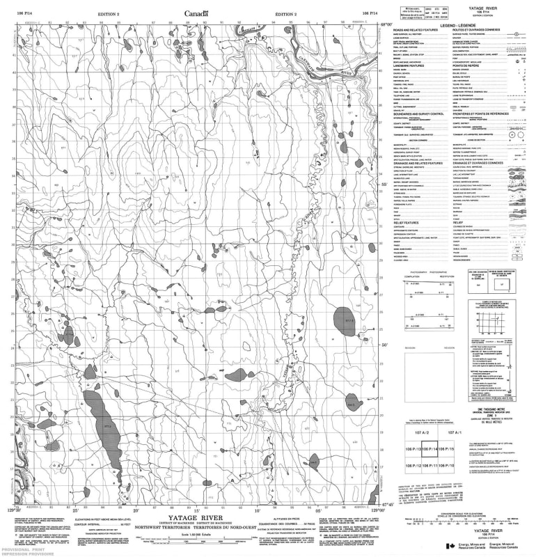 106P14 - YATAGE RIVER - Topographic Map