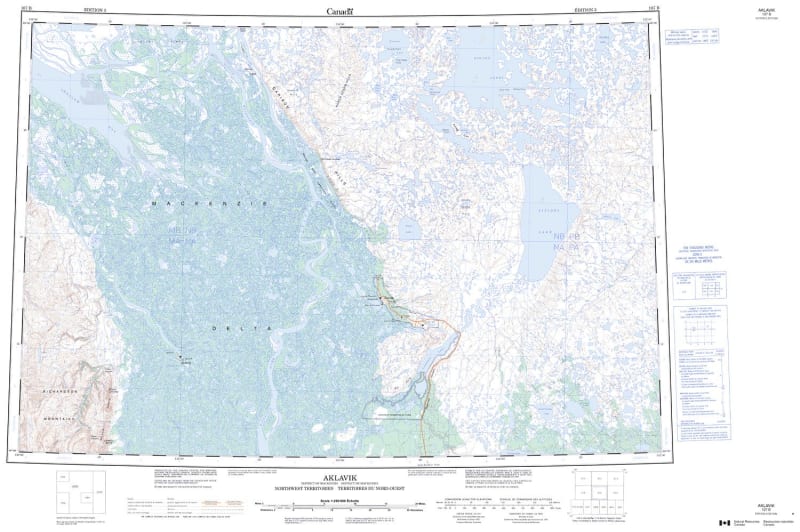 107B - AKLAVIK - Topographic Map