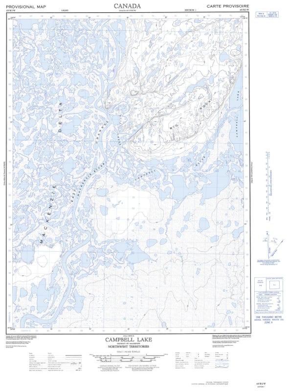 107B02W - CAMPBELL LAKE - Topographic Map